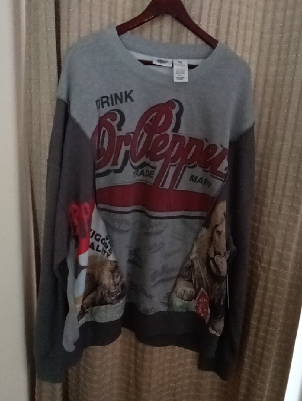 Graphic  DR.PEPPER  2 XL Grey Men’s Sweater
